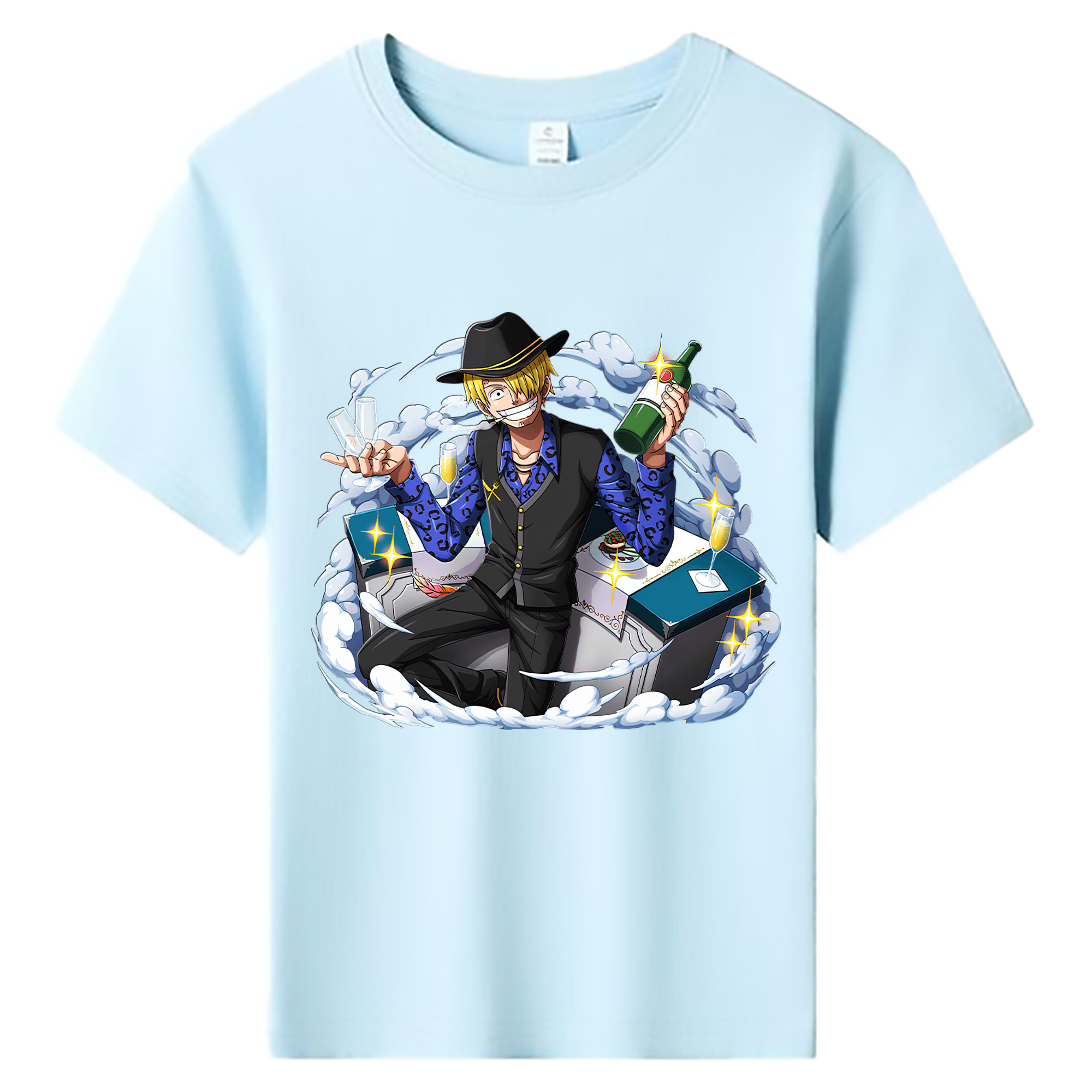 （画像用） ワンピース サンジ ONE PIECE Sanji 綿100％キッズTシャツ（フロントプリント）